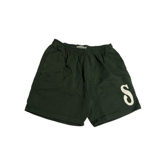 Strawberry S Logo Sweatshorts in Green - Picture 1 of 3